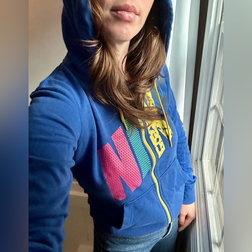 Nike Brand Graphic Colorful Zip Up Sweatshirt